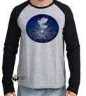 Camiseta Manga Longa blusa Pomba da paz