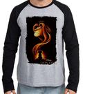 Camiseta Manga Longa blusa Rei Leão Mufasa Simba