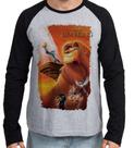 Camiseta Manga Longa blusa Rei Leão Simba