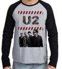 Camiseta Manga Longa blusa U2 Banda