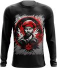 Camiseta Manga Longa Boina Comunista Vermelha 8 Camiseta Manga Longa Boina Comunista Vermelha 8