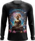 Camiseta Manga Longa Buda Universo Lótus Imortalidade 3 Camiseta Manga Longa Buda Universo Lótus Imortalidade 3
