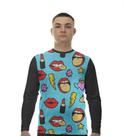 Camiseta Manga Longa Camisa Boca Relâmpago Batom Art Pop 43