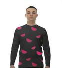 Camiseta Manga Longa Camisa Melância Rosa Cartoon Fruta 83