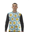 Camiseta Manga Longa Camisa Ovos Egg Cartoon 66 Camiseta Manga Longa Camisa Ovos Egg Cartoon 66