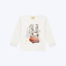 Camiseta Manga Longa Carros Infantil Menino Milon 2000805 Offwhite