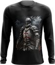 Camiseta Manga Longa Cavaleiro Templário Cruzadas Paladino 8 Camiseta Manga Longa Cavaleiro Templário Cruzadas Paladino 8