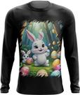 Camiseta Manga Longa Coelhinho da Páscoa Traço Infantil 24 Camiseta Manga Longa Coelhinho da Páscoa Traço Infantil 24
