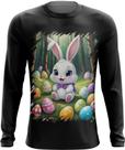 Camiseta Manga Longa Coelhinho da Páscoa Traço Infantil 8 Camiseta Manga Longa Coelhinho da Páscoa Traço Infantil 8