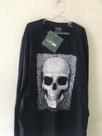 Camiseta manga longa com estampa tamanho 18 preta