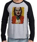 Camiseta Manga Longa Coringa coloque um sorriso Camiseta Manga Longa Coringa coloque um sorriso