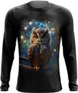 Camiseta Manga Longa Coruja Ave Rapina Noturna Sabedoria 1