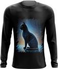 Camiseta Manga Longa de Gato Oráculo Hacker Binário Mat 1 Camiseta Manga Longa de Gato Oráculo Hacker Binário Mat 1