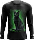 Camiseta Manga Longa de Gato Oráculo Hacker Binário Mat 8 Camiseta Manga Longa de Gato Oráculo Hacker Binário Mat 8