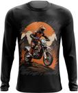 Camiseta Manga Longa de Motocross Moto Adrenalina 8 Camiseta Manga Longa de Motocross Moto Adrenalina 8