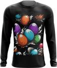 Camiseta Manga Longa de Ovos de Páscoa Artísticos 11