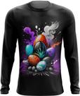 Camiseta Manga Longa de Ovos de Páscoa Artísticos 8 Camiseta Manga Longa de Ovos de Páscoa Artísticos 8