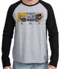 Camiseta Manga Longa De volta para o futuro DeLorean em quadros Camiseta Manga Longa De volta para o futuro DeLorean em quadros