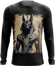 Camiseta Manga Longa Deus Egípcio Anubis Mortos 4