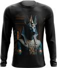 Camiseta Manga Longa Deus Egípcio Anubis Mortos 7