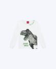 Camiseta Manga Longa Dinossauro Infantil Masculina Kyly 1001611