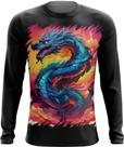 Camiseta Manga Longa Dragão Chinês Lendário Mito 5