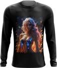 Camiseta Manga Longa Elfa Linda na Floresta Mágica 10
