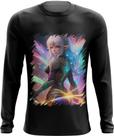 Camiseta Manga Longa Elfa Linda na Floresta Mágica 4