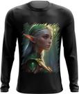 Camiseta Manga Longa Elfa Linda na Floresta Mágica 6