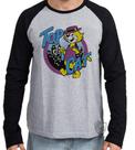 Camiseta Manga Longa Gato Manda Chuva Top Cat