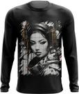 Camiseta Manga Longa Geisha Ninja Nipon Japão Japan Edo 2 Camiseta Manga Longa Geisha Ninja Nipon Japão Japan Edo 2