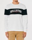 Camiseta Manga Longa H Branca Bordada Masculina