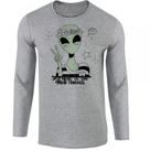 camiseta manga longa Infantil até Plus size Alien say hello to the dumb humans camiseta manga longa Infantil até Plus size Alien say hello to the dumb humans