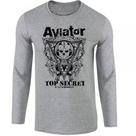 camiseta manga longa Infantil até Plus size Aviator Top Secret Avião camiseta manga longa Infantil até Plus size Aviator Top Secret Avião