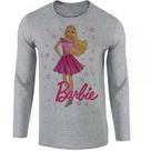 camiseta manga longa Infantil até Plus size Barbie rosa boneca