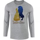 camiseta manga longa Infantil até Plus size Beauty and the Beast bela fera