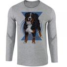camiseta manga longa Infantil até Plus size Bernese cachorro dog cão camiseta manga longa Infantil até Plus size Bernese cachorro dog cão