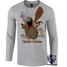 camiseta manga longa Infantil até Plus size Capitão Caverna super heroi antigo