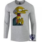 camiseta manga longa Infantil até Plus size desenho sr burns chefe homer bart lisa marge