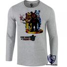 camiseta manga longa Infantil até Plus size Five Night at Freddys