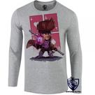 camiseta manga longa Infantil até Plus size Gambit carta x men