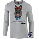 camiseta manga longa Infantil até Plus size German Sheperd Dad pastor alemão