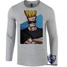 camiseta manga longa Infantil até Plus size Johnny Bravo cabelo mtv