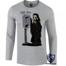 camiseta manga longa Infantil até Plus size Pânico terror Hello Cindy telefone orelhão