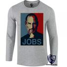 camiseta manga longa Infantil até Plus size Steve Jobs apple maça informatica