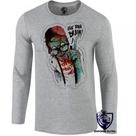 camiseta manga longa Infantil até Plus size Zombie use your brain cerebro caveira