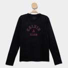 Camiseta Manga Longa Infantil Calvin Klein Varsity Menino Camiseta Manga Longa Infantil Calvin Klein Varsity Menino