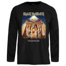 Camiseta Manga Longa Iron Maiden Oficial Stamp Estampas Exclusivas, Algodão Confortável, Rock e Estilo Unissex