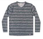 Camiseta Manga Longa Juvenil Menino em Malha Penteada Gola V - Elian
