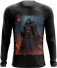 Camiseta Manga Longa Lich Ancião Desenhado Magia 5